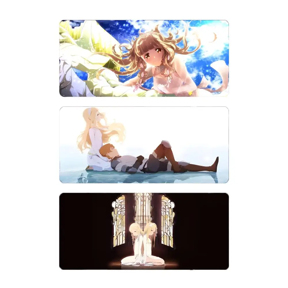 Anime M-Maquia： When the Promised Flower Blooms Mouse Pad Large Gaming Mousepad with Stitched Edges Thickened Desk Mat PC
