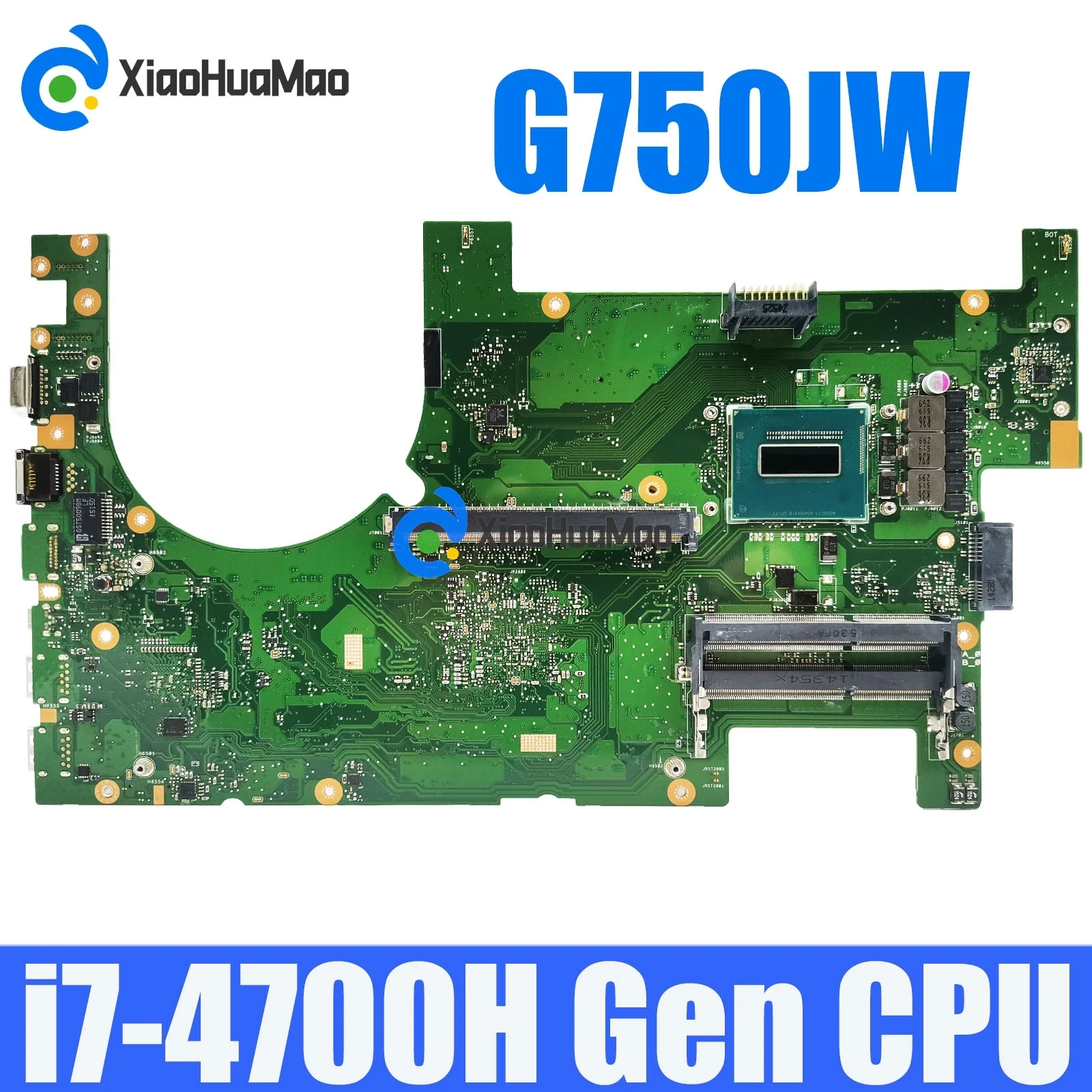 

G750JW With i7-4700H CPU 2D Connector Mainboard For ASUS G750JS G750JM G750JW G750JH G750JX G750J G750 Laptop Motherboard