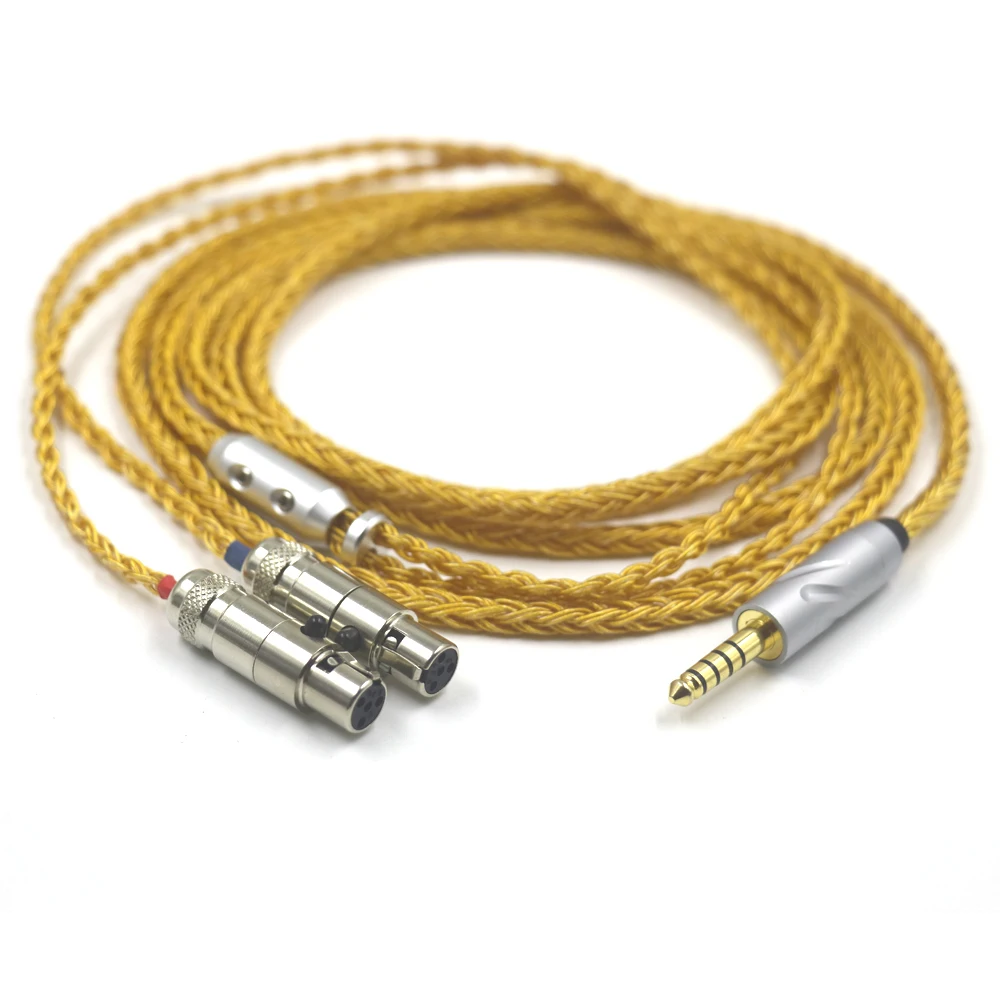 16 Core 99% Gold Plated Upgrade Balanced 2.5mm 4.4 6.5 Earphone Cable For Audeze LCD-3 LCD-2 LCD-X LCD-XC LCD-4z LCD-MX4 LCD-GX