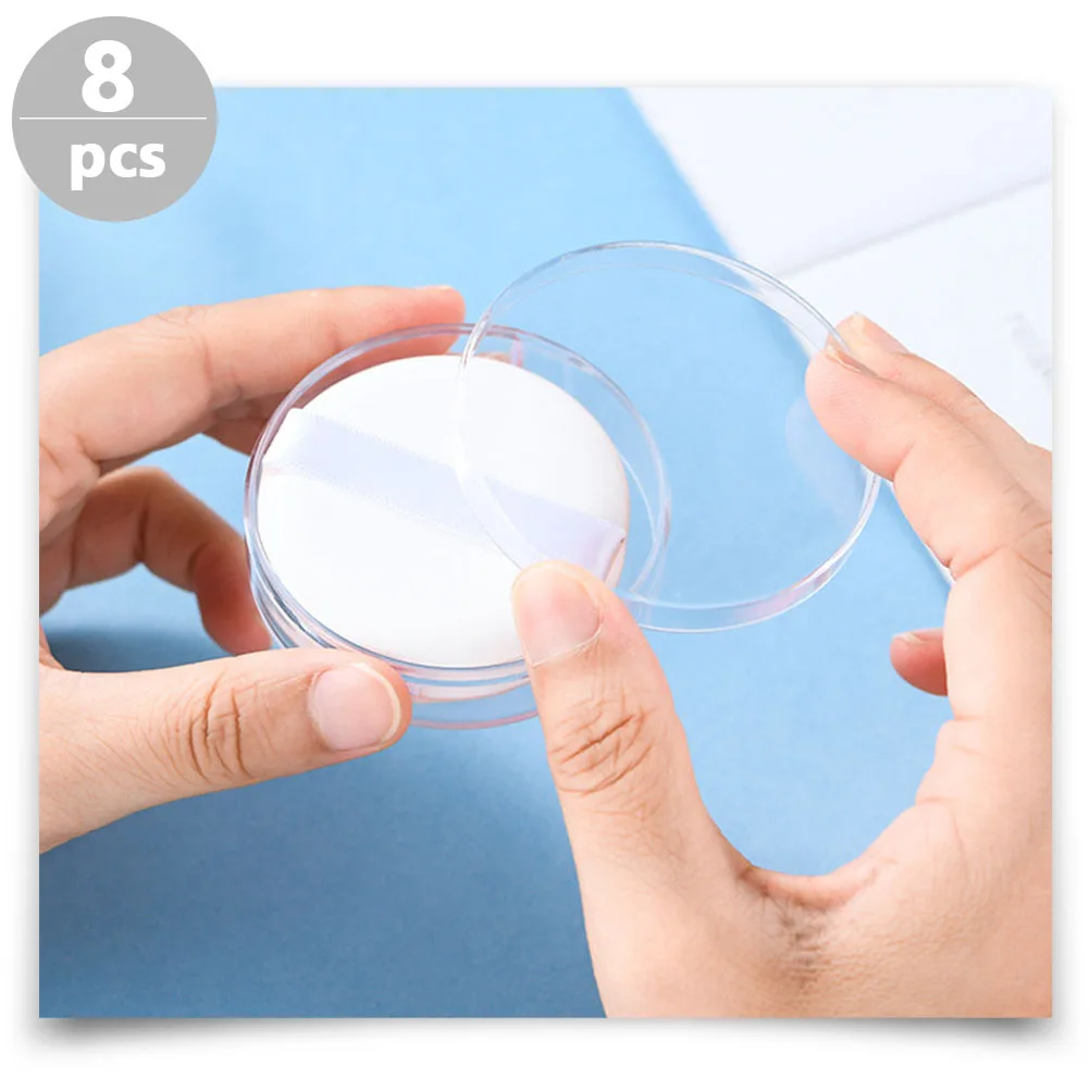 

8 Pcs Powder Puff Storage Box Sponge Disposable Makeup Holder Toiletries Cushion
