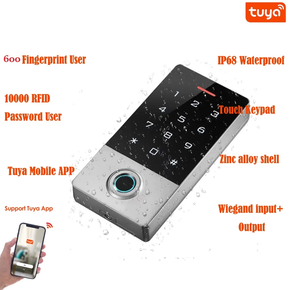 Wifi tuya app mifare impressão digital controle de acesso