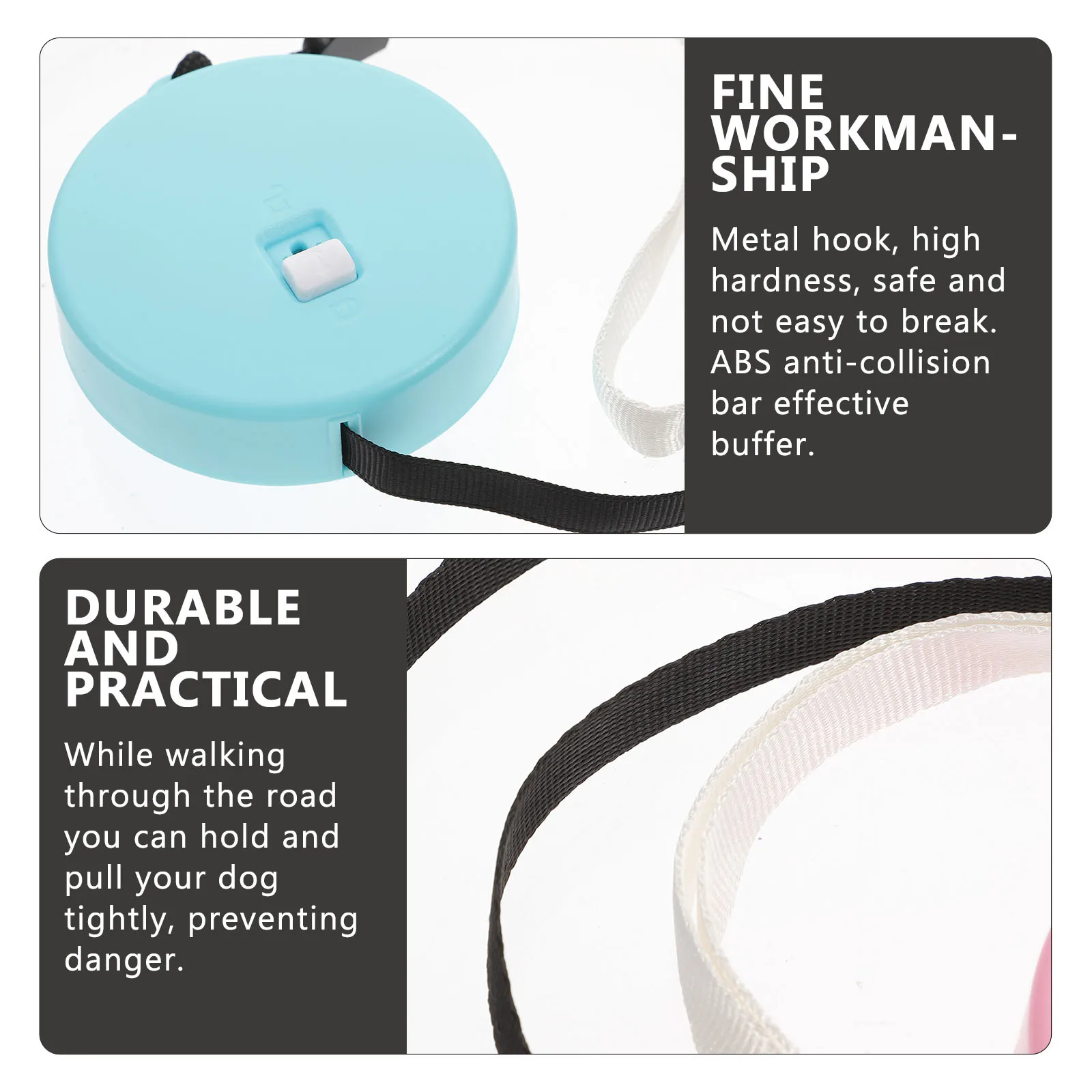 

Retractable Dog Leash Rope Puppy Ropes for Large Small Dogs Adjustable Pet Traction Outdoor Walking Safety Hook Wear Resistant