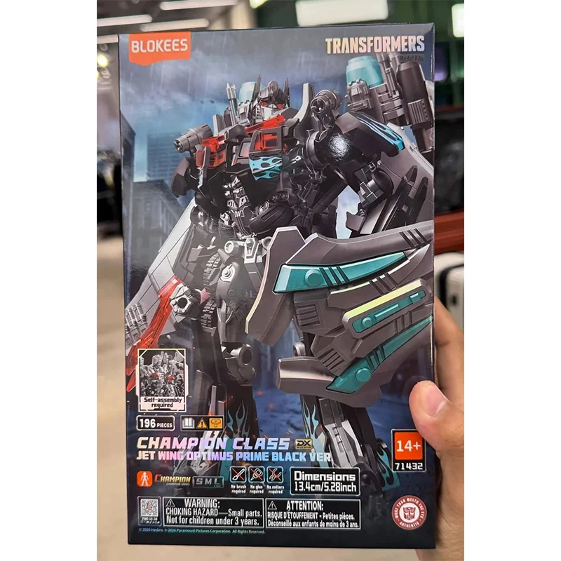 Blokees Transformers Classic Class Jetwing Optimus Prime (Schwarze Version) Bausatz-Modellspielzeug