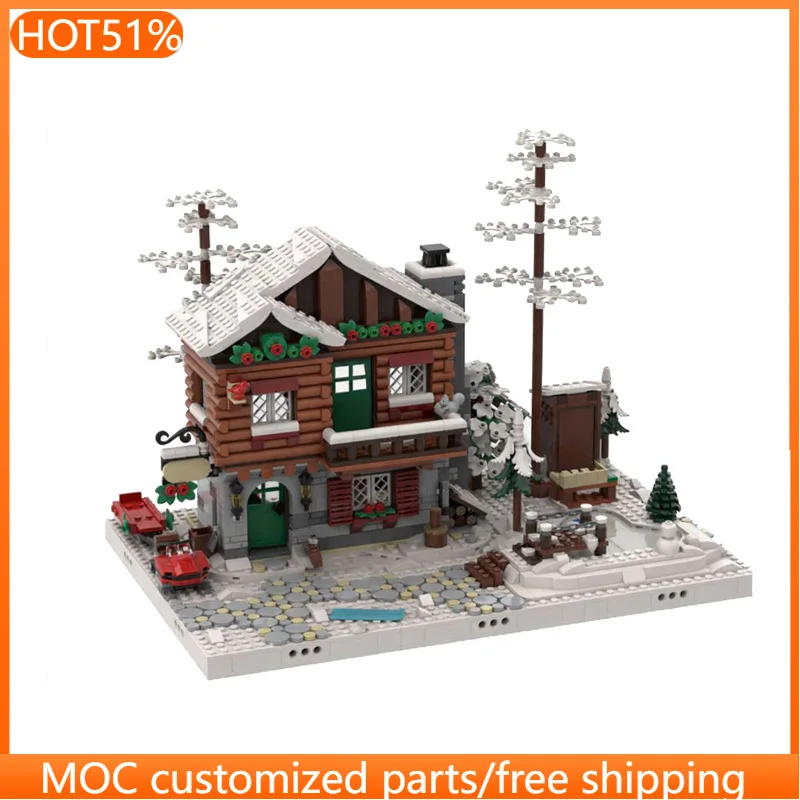 

Набор для сборки средневекового домика 610 деталей, модель 10325 Alpine Lodge MOC, модульный конструктор, кирпичная модель, DIY, подарок для мальчиков на праздник