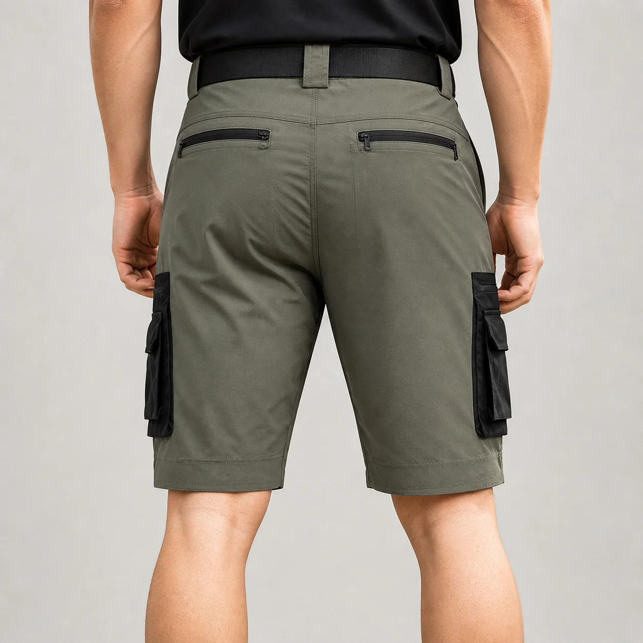 Men Summer Cargo Shorts Lightweight Quick Dry Waterproof Tactical Work Shorts Multiple Pockets Elastic Golf shorts for Men