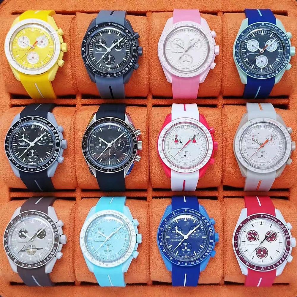 Nieuwe 20mm Gebogen Einde Rubberen Horlogeband Voor Omega voor Moonswatch Joint Constellation Horlogeband Mannen Waterdichte Sporthorloge band