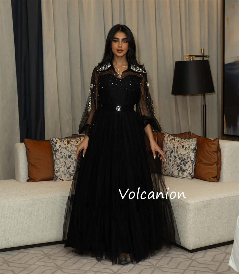 فساتين طويلة مخصصة رائعة مطرزة بالترتر على شكل حرف A ورقبة على شكل حرف V مناسبة حسب الطلب على الطراز الرسمي الحديث #6