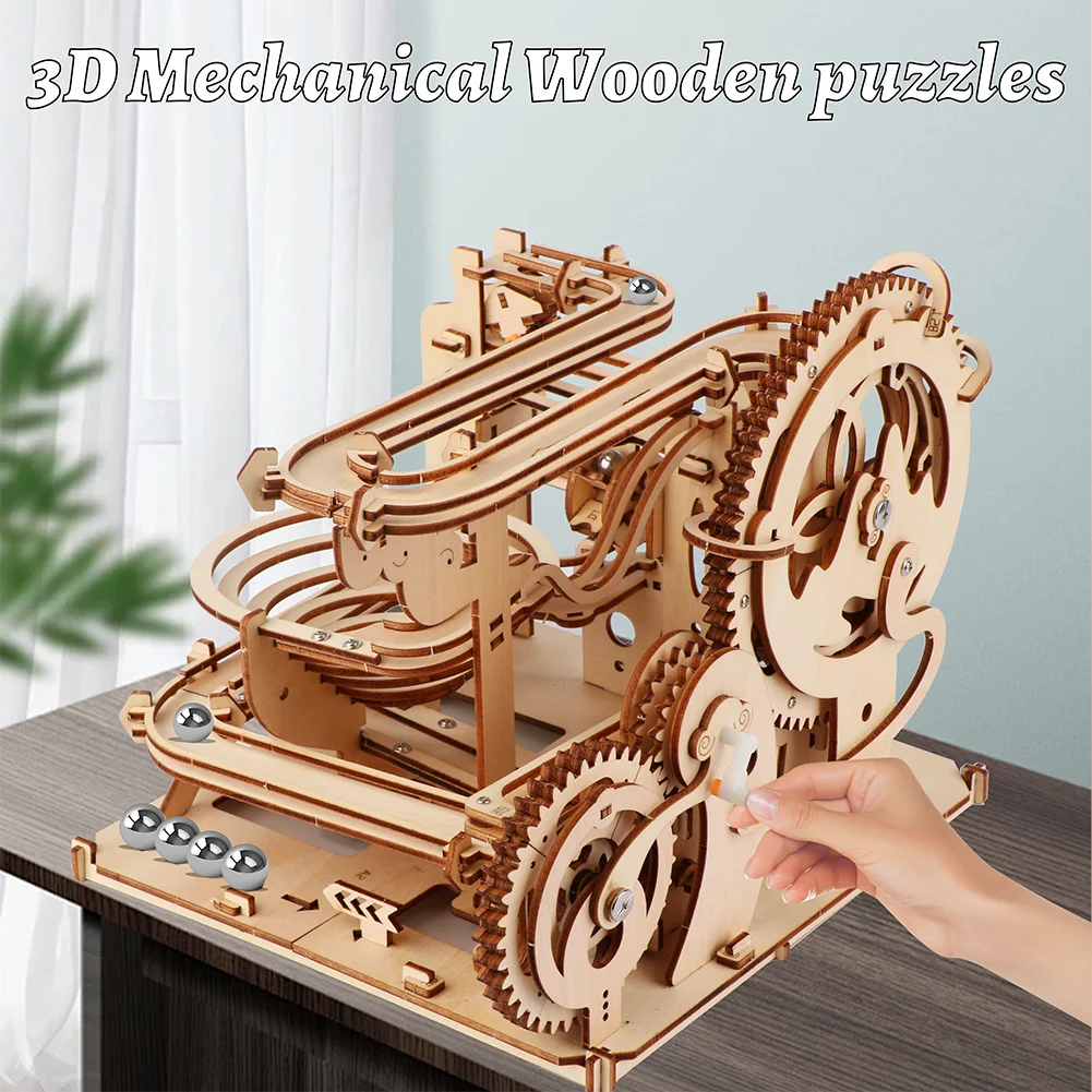 

3D Mechanical Wooden Puzzle Assembly Model Edu Toys Child Puzzles Intelligence Games Building Blocks Board Toy Brain Trainer Diy