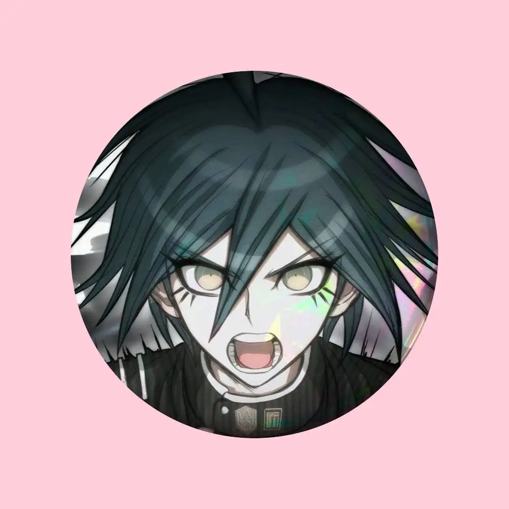 Coole H-Shuichi Saihara-W Abzeichen 25 32 44 58 75 mm Runde Cosplay-Pins Taschendekoration Fans Sammlerstücke Freunde Geschenke Brosche Souvenir – Detail 6