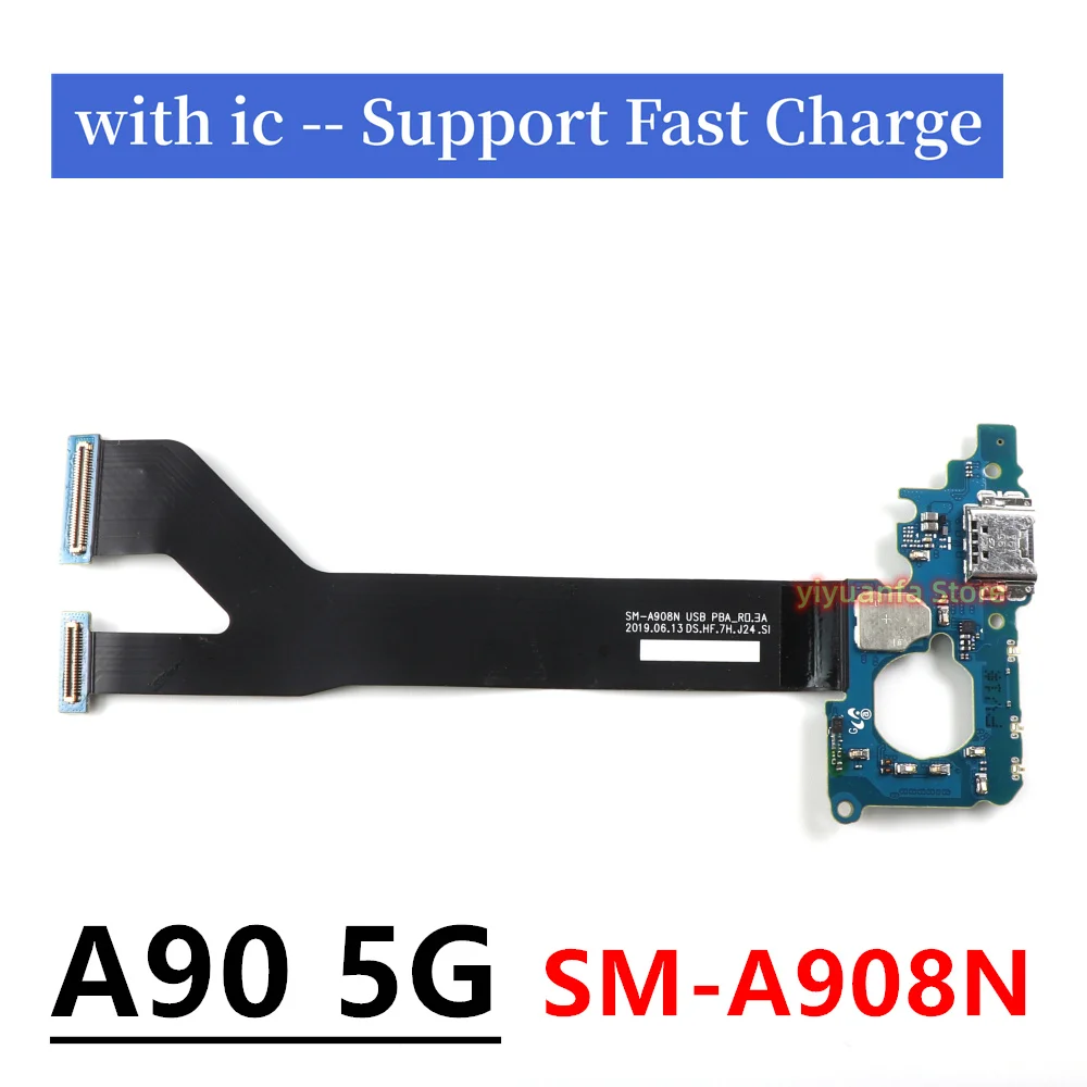 USB Charging Port Cable Connector Dock Flex Cable For Samsung A7 2018 A750F A90 5G A908B A908N Replacement Parts