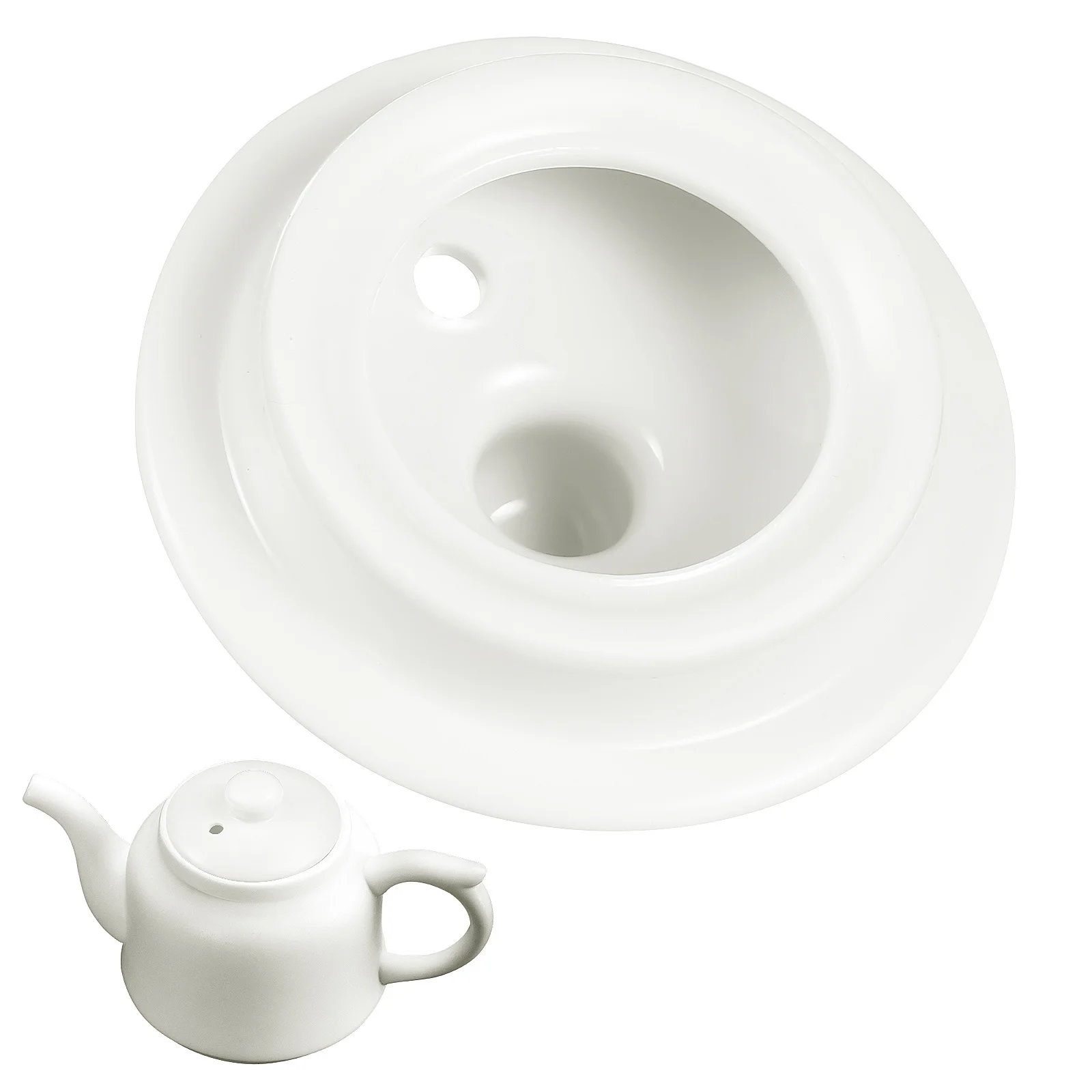 Replacement Tea Pot Lid Ceramic Material Delicate Design Fine Texture Long Term Use Protection Teapot Supply Household Teaware