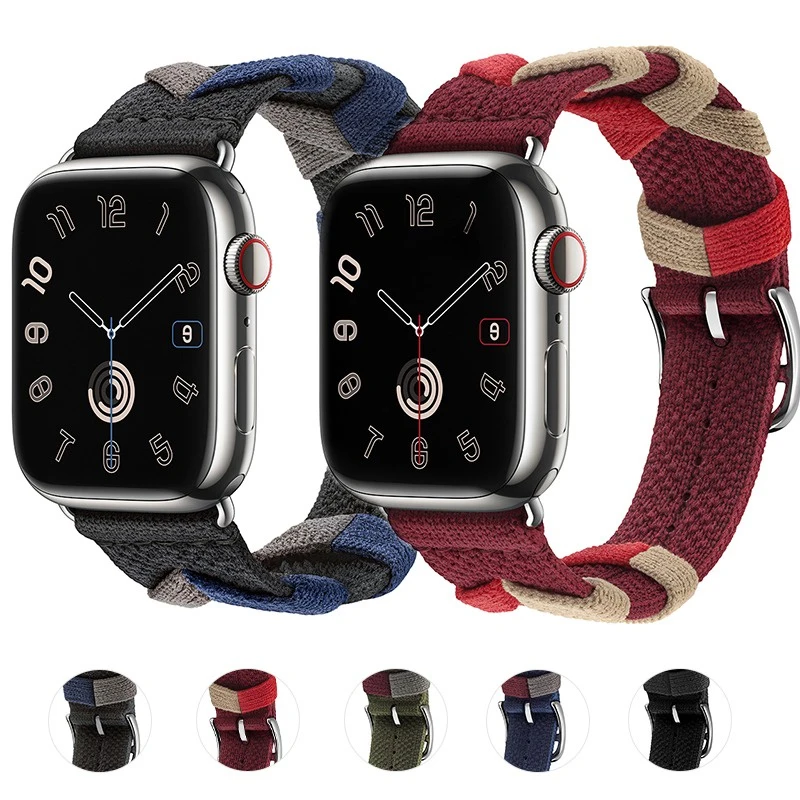 Original Nylon Loop Band For Apple Watch Ultra 2 49mm Bridon Strap For IWatch Series 9 8 SE 7 6 5 44mm 40mm 45mm 49mm 41mm 38mm