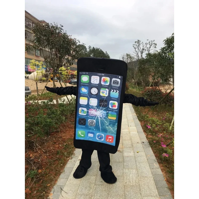 Disfraz de Mascota de iPhone para teléfono móvil, disfraz publicitario para Celebración de tienda de teléfono móvil, vestido de fantasía para fiesta, Carnaval de animales