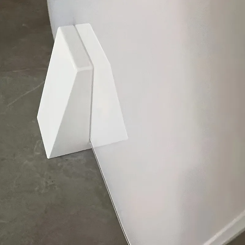 Weißer Aufbewahrungsständer für Badezimmerwaage, vertikaler Halter für Körpergewichtswaage, kompakter Kunststoff-Bodenorganisator für Zuhause – Detail 5