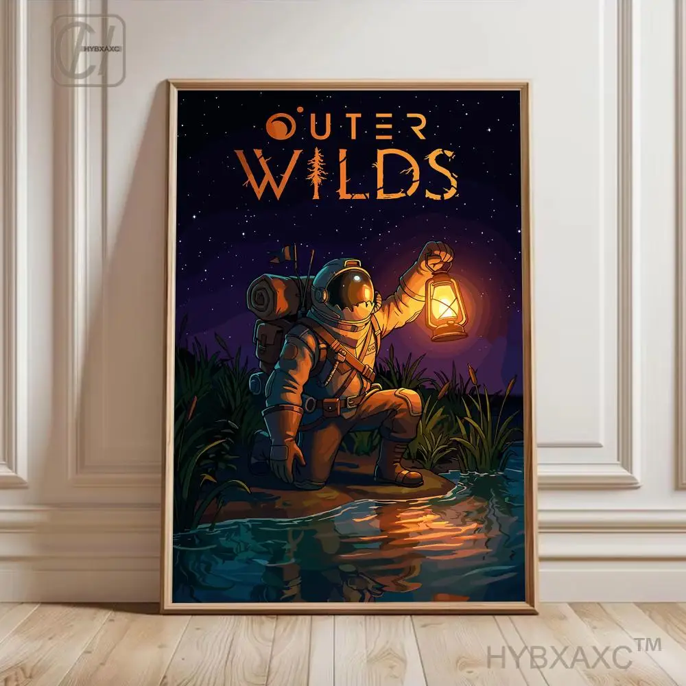 O-Outer Wilds Game Painting Calligraphy Canvas Poster Art For Bedroom Living Room Home Decor Wall Decoration Decals Gift