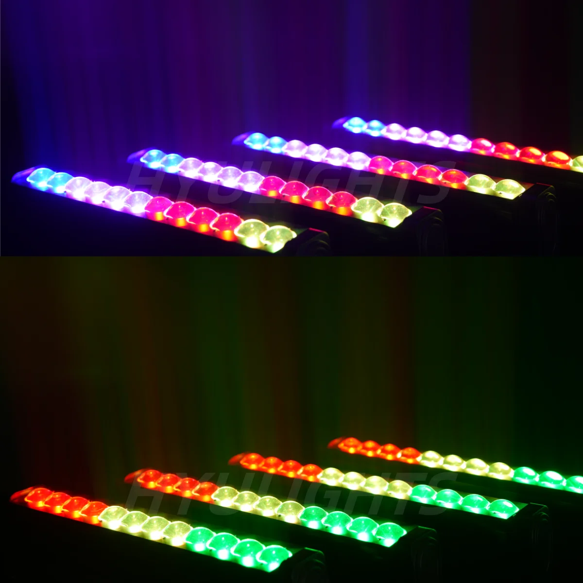 1/2/4PCS 200W 2 Sides Beam Curtain&Strobe 360°Infinite rotation LED Moving head DJ Bar Stage Effect Light