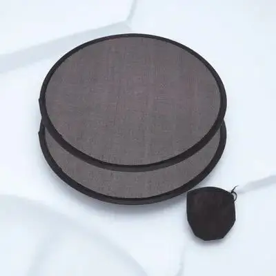 

2Pcs Round Folding Fan Handheld Portable Fan Lightweight Foldable Design for Travel Party Cosplay Concert Theater Decoration