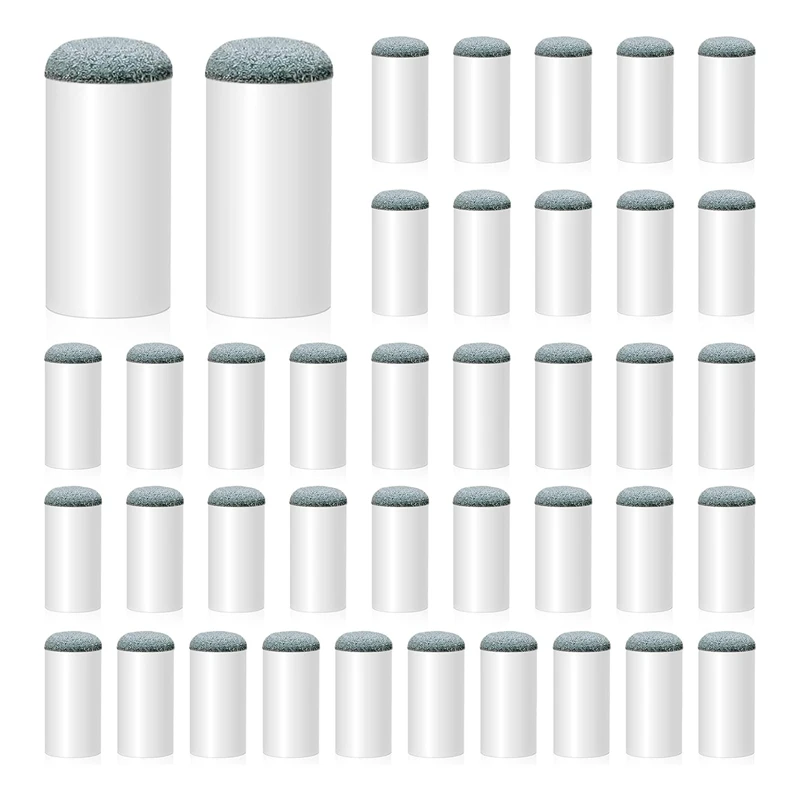 40 Pack Billiard Pool Cue Tips, Slip On Pool Cue Repair Tips Kit 12/13Mm Billiard Pool Cue Stick Tips Blue & White Screw On Tips