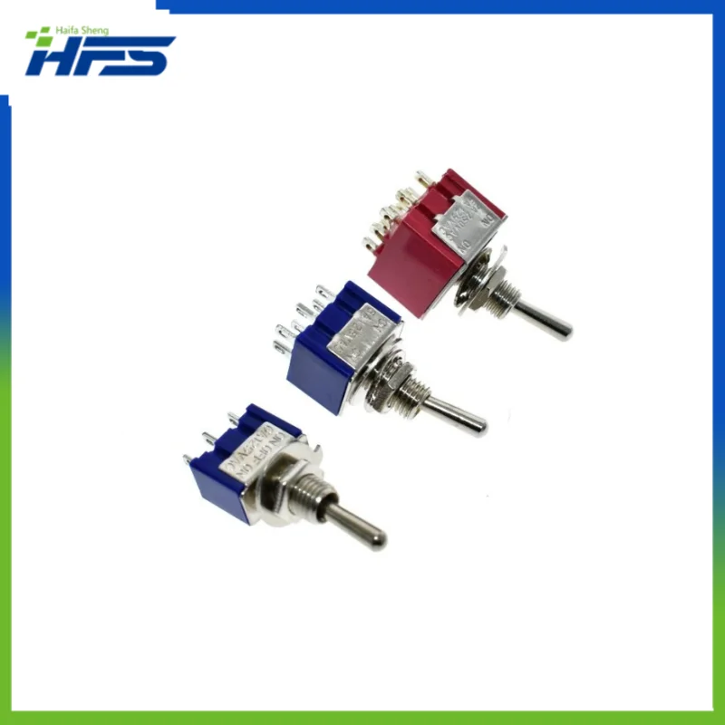 ON-OFF-ON 3 6 9 Pin 3 6 9 Position Mini Latching Toggle Switch 6A 3A MTS-103 MTS-203 MTS-303