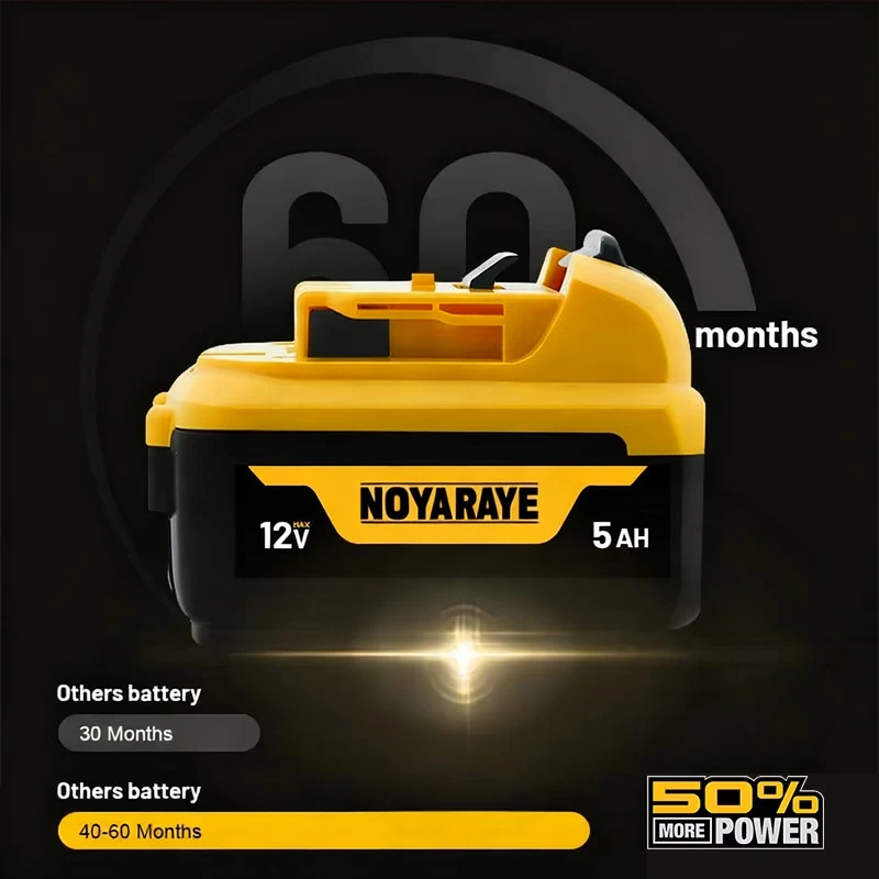 Baterie do nářadí 5Ah 2Ah 12V Li-Ion DCB127 Náhrada pro DeWalt DCB124-XJ DCB120 DCB123 DCB122 DCB124 DCB121 Baterie do elektrického nářadí - náhled 4