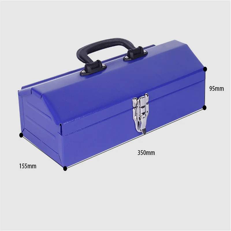 Single-layer toolbox Auto maintenance Portable all-iron multi-functional car maintenance Auto maintenance tool storage box