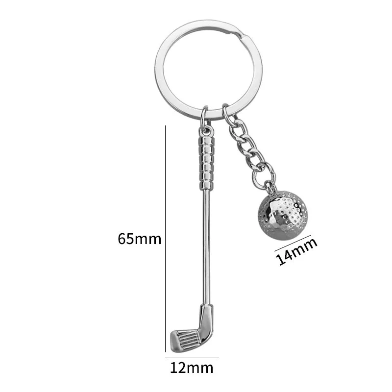 Mini Football Badminton Golf Simulation Sports Supplies Keychain Fashion Sport Souvenirs Cool Backpack Metal Pendant Keys Buckle