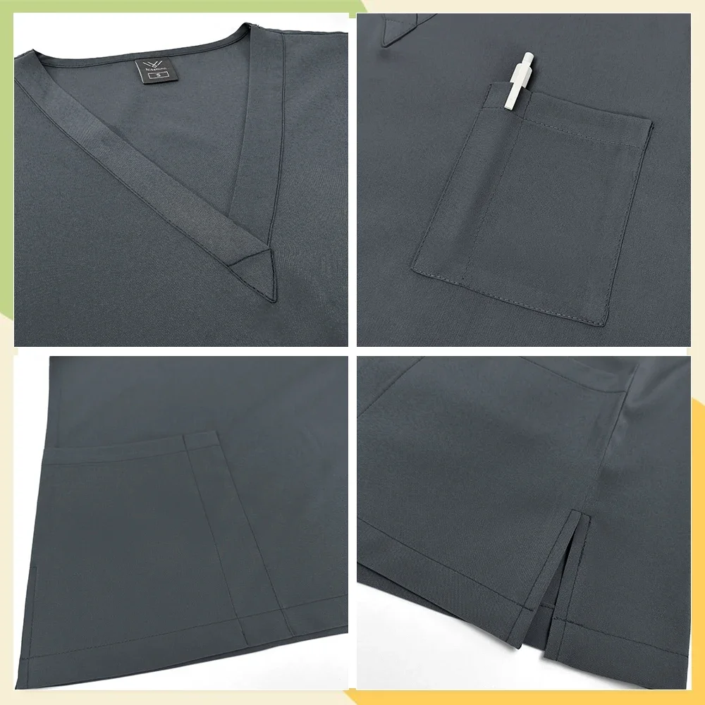 스크럽 여성 뷰티 스파 유니폼 애완 동물 클리닉 매장 수의학 치과 작업복 세트 고품질 의료 간호사 유니폼 남여