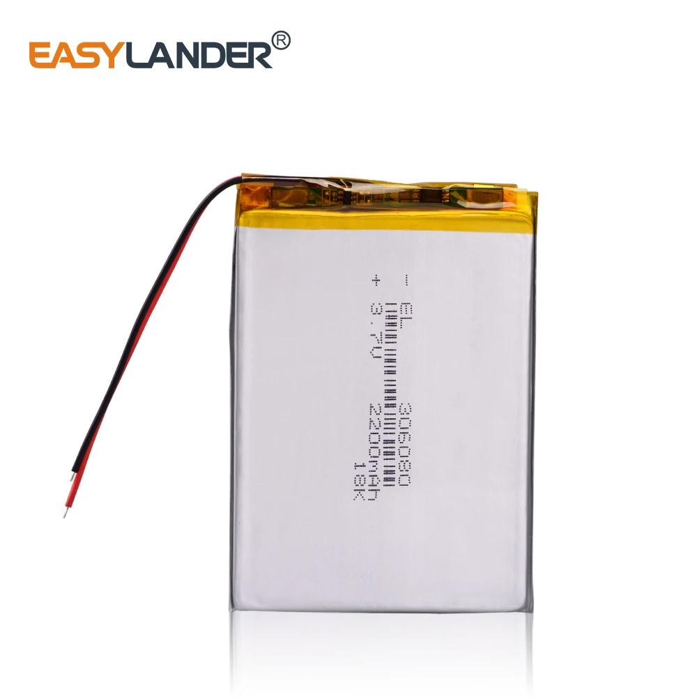 

3pcs/Lot 306080 3.7V 2200mAh Polymer Li-ion Rechargeable Battery For Walkie talkie DVD Garden lighting DIY Consumer electronics