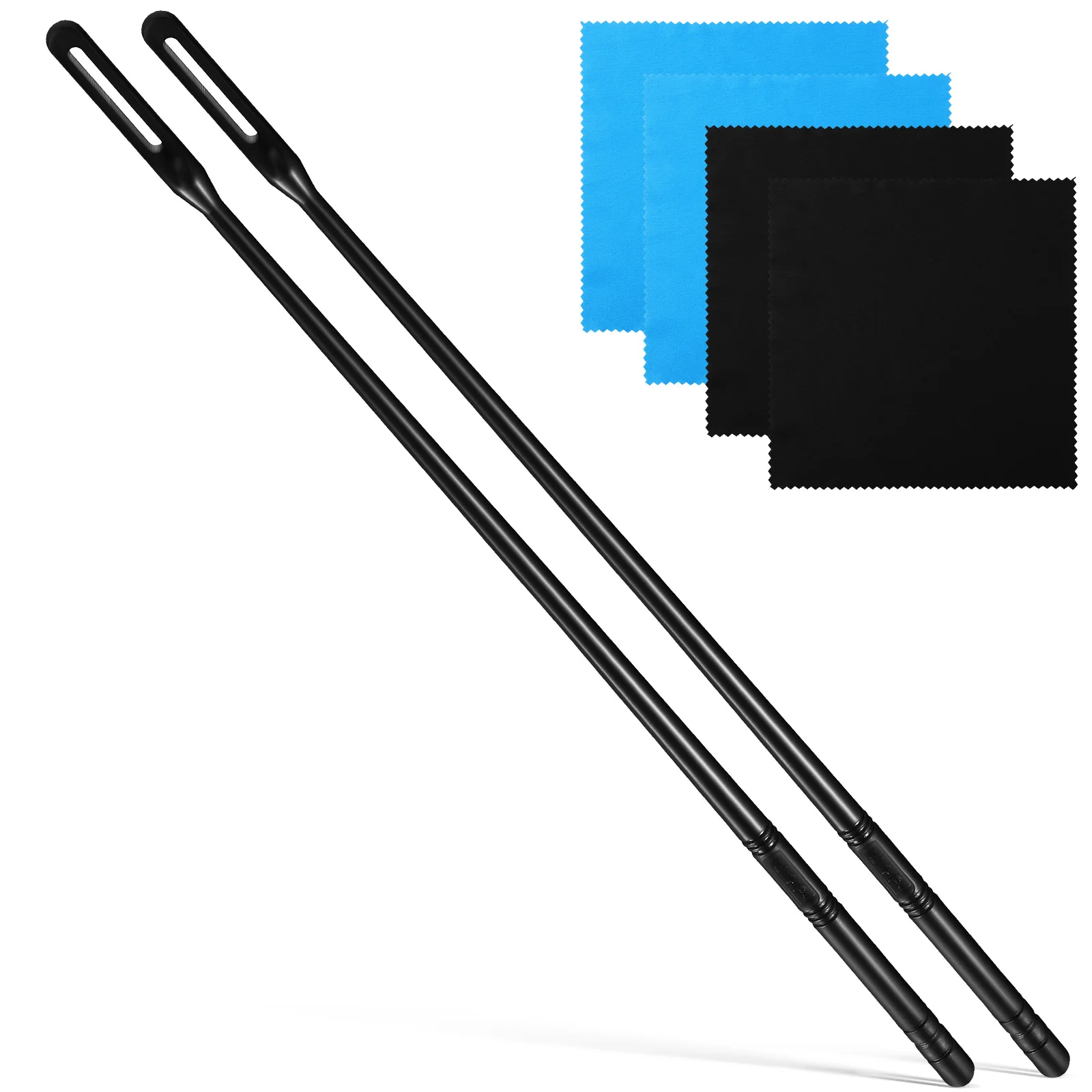 

2Pcs Flute Cleaning Sticks Plastic Rods Flute Care Kit Polishing Cloths Smooth Surface Instrument Cleaning Accessories