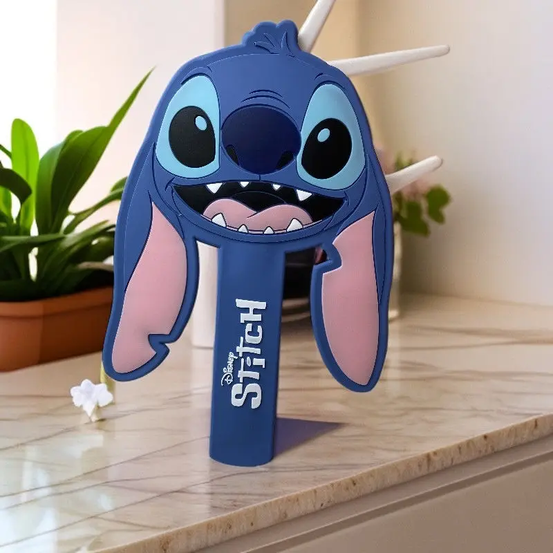 Animação da Disney Lilo & Stitch Espelho de maquiagem portátil simples e moderno sem espelho de vidro brilhante