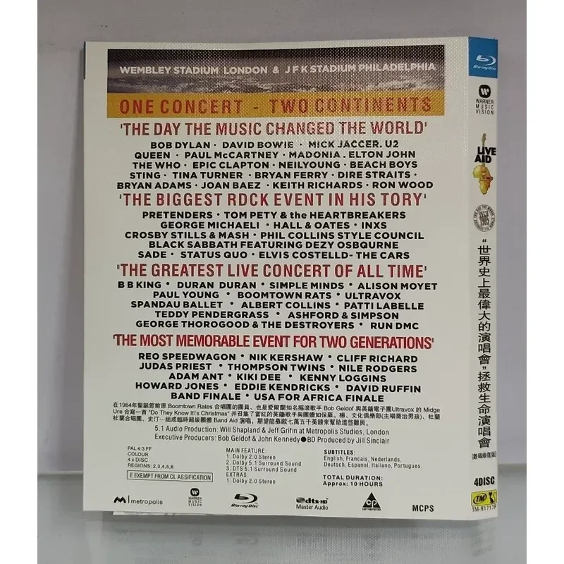 LIVE AIDS Saves Lives Concert Blu-ray Brand New Total Four Discs