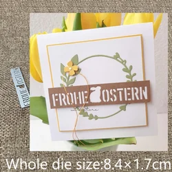 XLDesign Craft Metal Cutting Die stencil mold German happy easter decoration scrapbook Album Paper Card Craft Embossing die cuts
