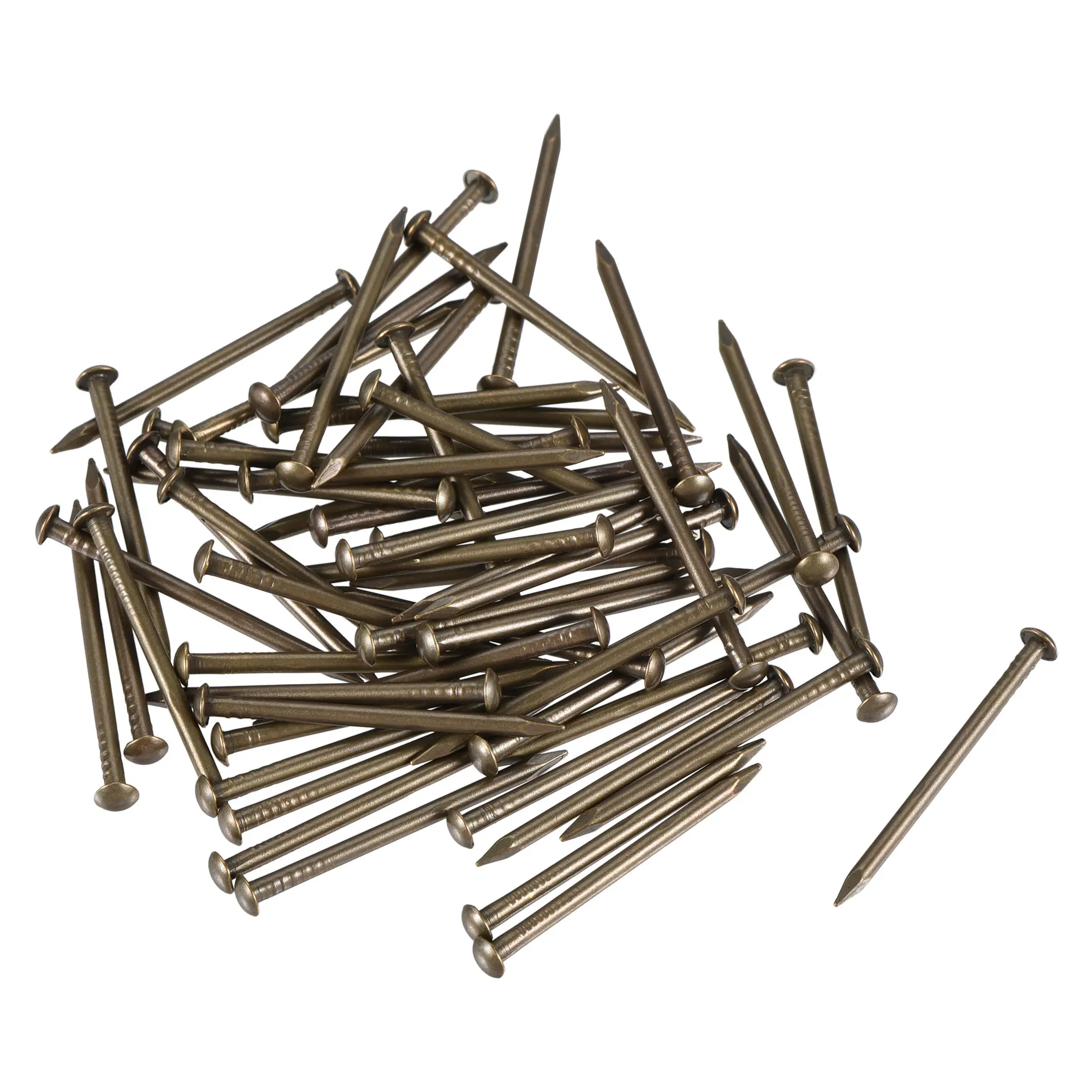 

Uxcell Small Tiny Hardware Brass Nails 1.5mmx25mm(DxL) for DIY Wooden Boxes Accessories Bronze Tone 60pcs