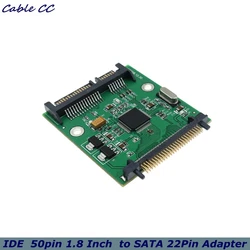 New High Quality For Toshiba IDE Hard Disk 50pin 1.8 Inch IDE to SATA 22Pin 7+15 Hard Disk SSD Adapter Card PCBA IDE to SATA