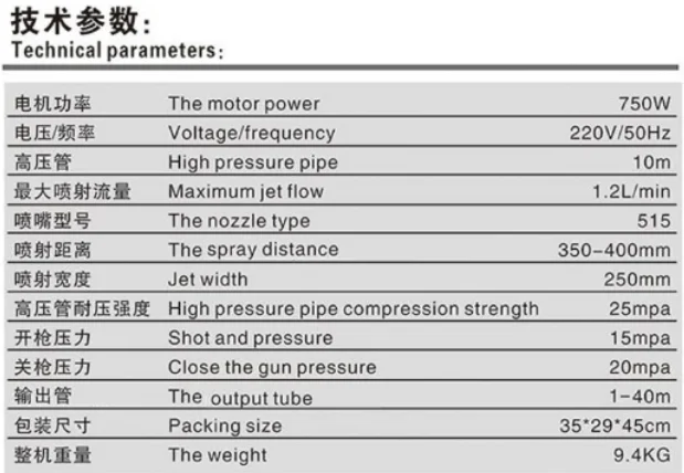 Portable High-pressure Airless Spraying Machine Power 750W Flow Rate 1.2L/min for Small Projects and Household Painting 220v
