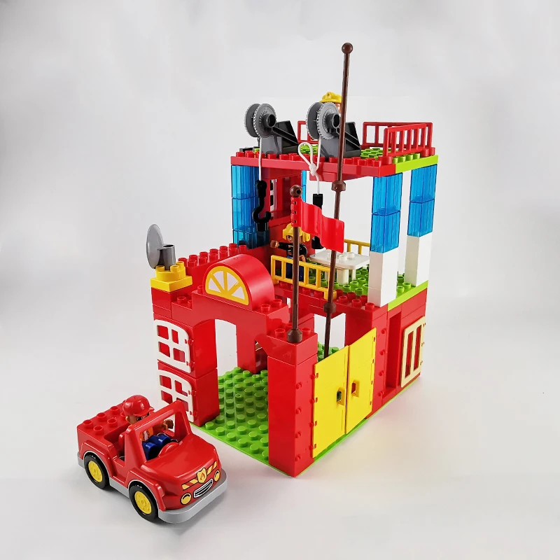 Big Size Building Blocks Toys Fire Training Ground Moc Architecture Compatible With Large Bricks Parts Assembling Toys Kids