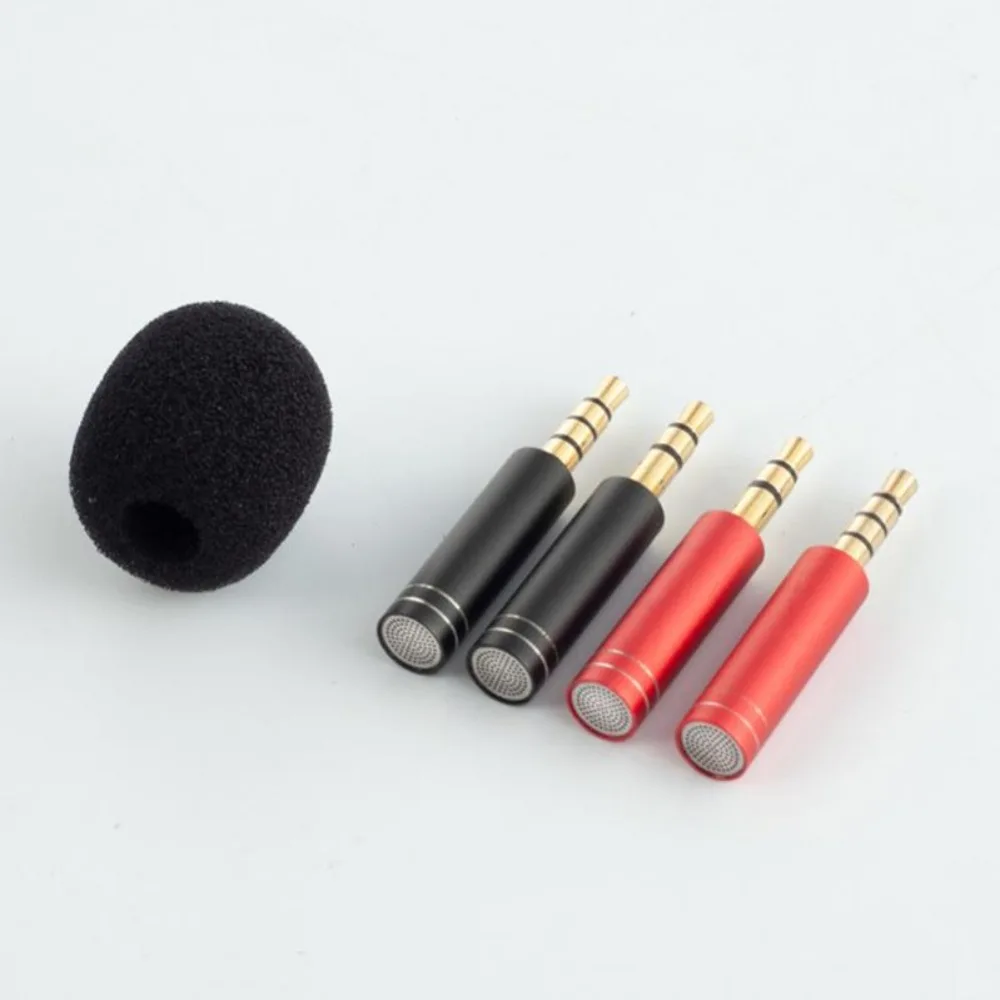 3.5mm Plug Mini Condenser Microphone Noise Blocking Zero Current Hum Metal Shell Microphone Plug And Play Clear Sound Capture
