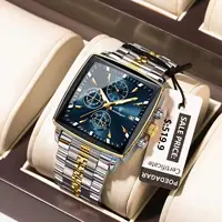 POEDAGAR, relojes de moda para hombre, reloj luminoso resistente al agua de acero inoxidable para hombre, cronógrafo con fecha, reloj de pulsera militar de cuarzo para hombre