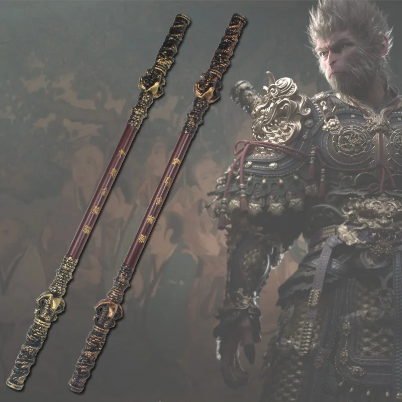 80cm/100cm schwarzer Mythos: Wukong Affe König Sonne Wukong Pu Form Cosplay Waffen Requisiten Modell Dekoration Spielzeug Geschenke