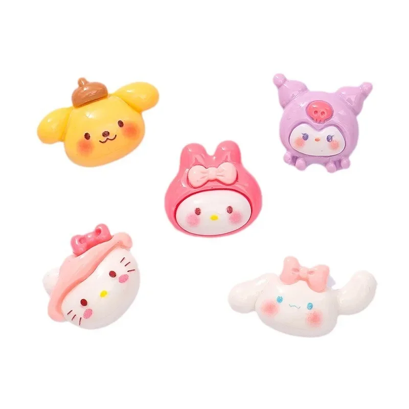 5 pz cartone animato sanrio ciao gattino ciondoli in resina flatback artigianato abbellimenti cabochon fai da te accessori decorativi