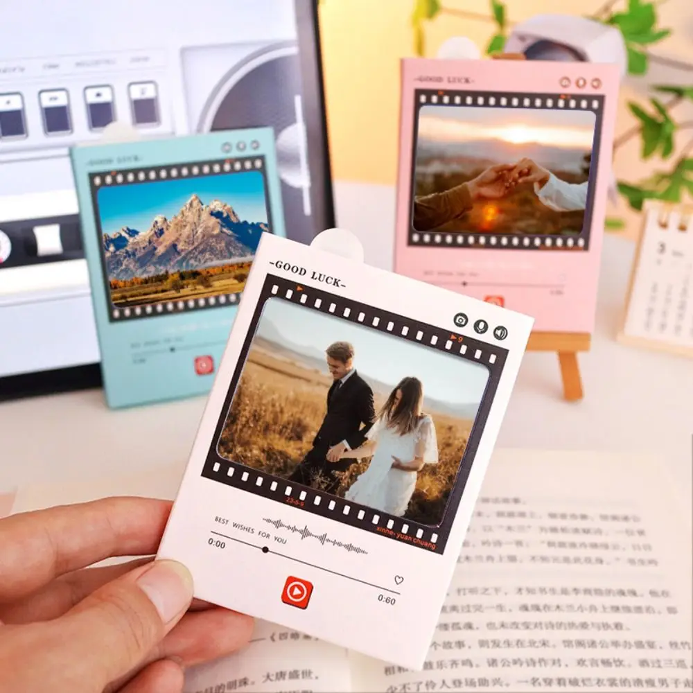 

1 Pc Creative Stylish Voice Card Tape Handmade Unique Music Recorder Board Couple Anniversary Gift Home Tabletop Ornament