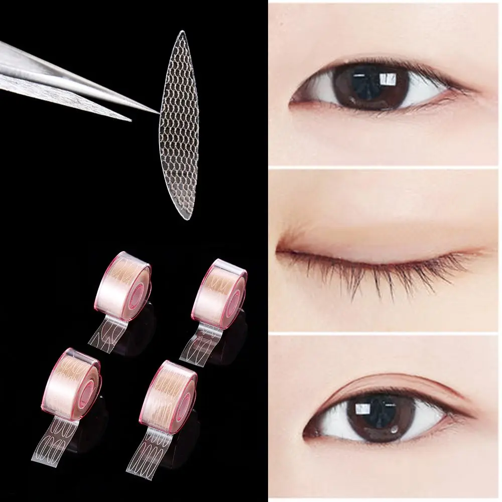 أداة مكياج طبيعية مقاومة للعرق ومقاومة للماء من ألياف الدانتيل ملصق جفن مزدوج الطي شريط رفع الجفن غير مرئي للغاية
