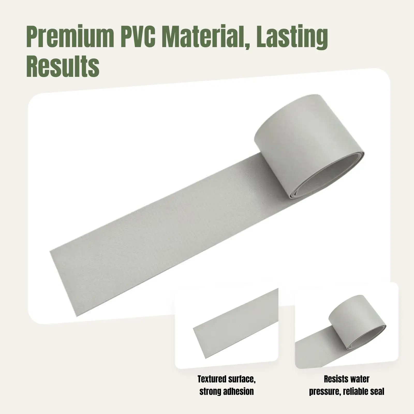 رقعة إصلاح PVC مقاومة للماء وقابلة للنفخ بحرية/درنغ/RIB متوسطة الرمادي مقاس 51 × 1000 مم #5