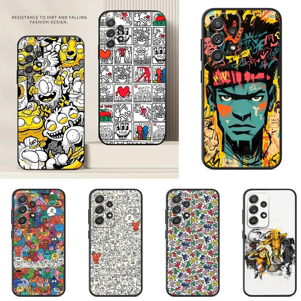 

Graffiti Phone Case For Samsung S24,S23,S22,S21,S20,S10,S10E,S9 Ultra Plus FE Note 20 Ultra 10 9 Plus Case