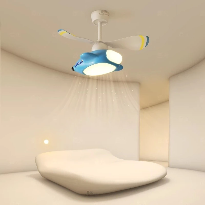 Cartoon room aircraft light, fan integrated light eye protection led light