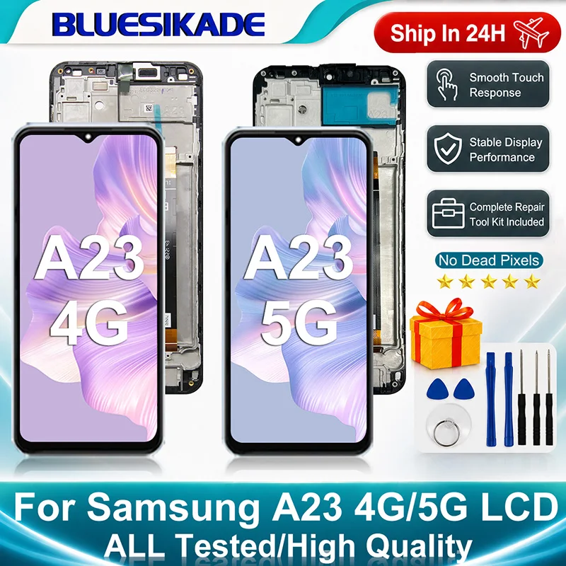 IPS Display For Samsung Galaxy A23 LCD A235 SM-A235F Touch Screen Digitizer A23 5G Display A236 LCD SM-A236U A236B Replace Parts