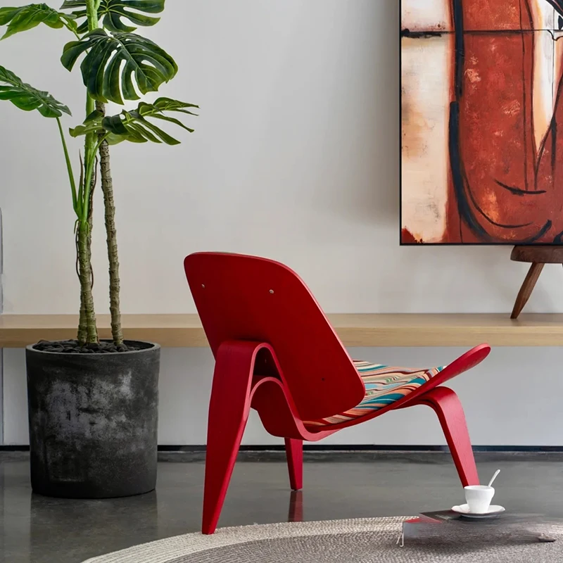 كرسي ابتسامة واحدة على شكل طائرة مصمم على شكل مثلث كرسي على شكل صدفة كرسي غرفة المعيشة التفاوض أثاث الترفيه المنزلي