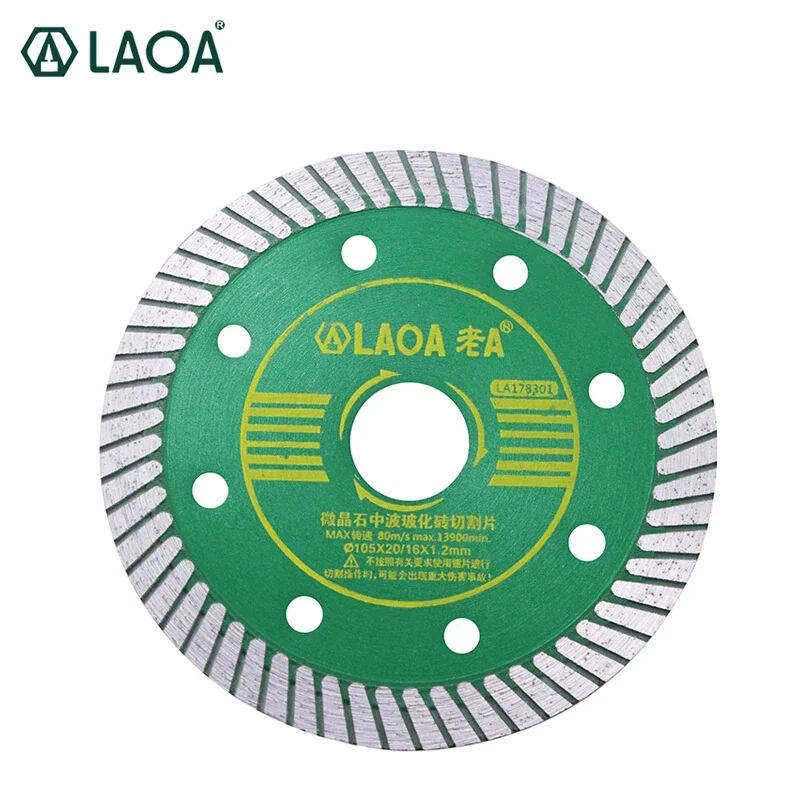 LAOA hoja de corte de diamante disco de corte de lima de cerámica sierra de mármol diámetro 105mm cortador vítreo