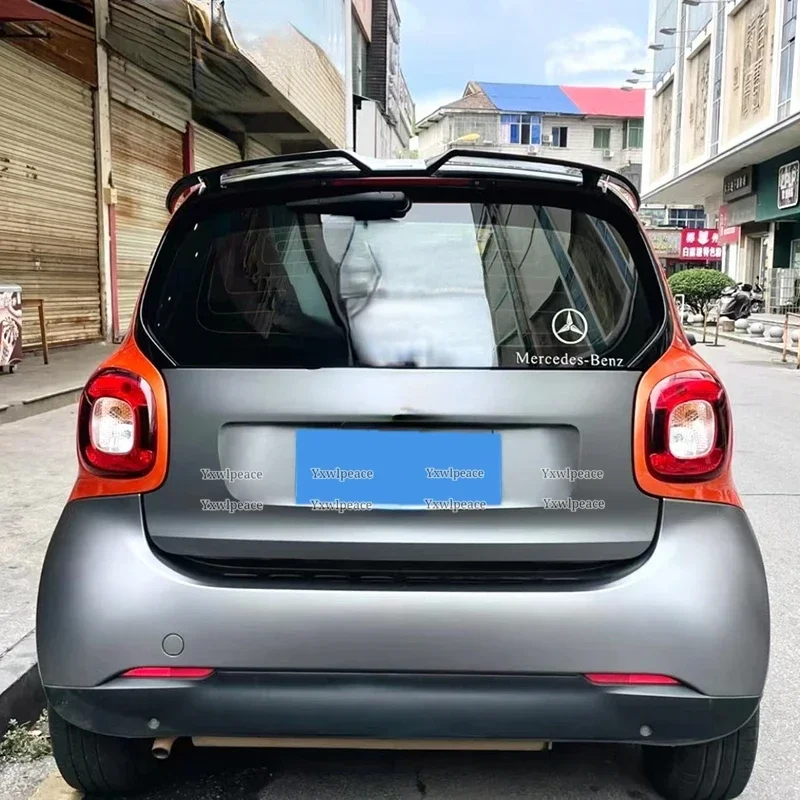 For Merced-Benz Smart Fortwo Fourfour 453 Trunk Spoiler 2015-2018 ABS Plastic Rear Roof Spoiler Wing Body Kit Accessories