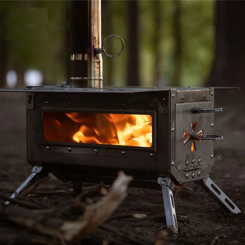 Outdoor Camping Wood Stove, Portable Picnic Wood Burning Stove, Detachable Barbecue Stove, Hiking BBQ Equipment